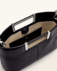 Elodie Chain Handle Top Handle Bag - Black