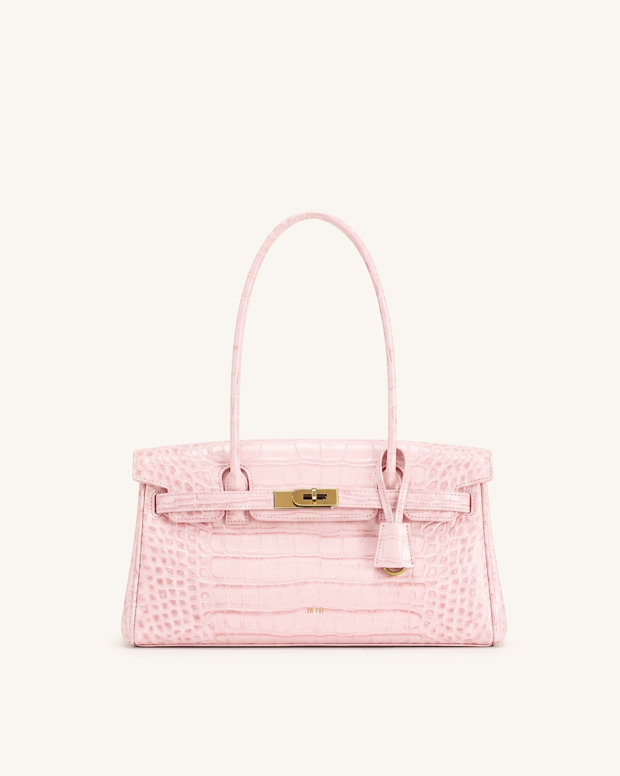Yara Shoulder Bag - Sakura Pink Croc