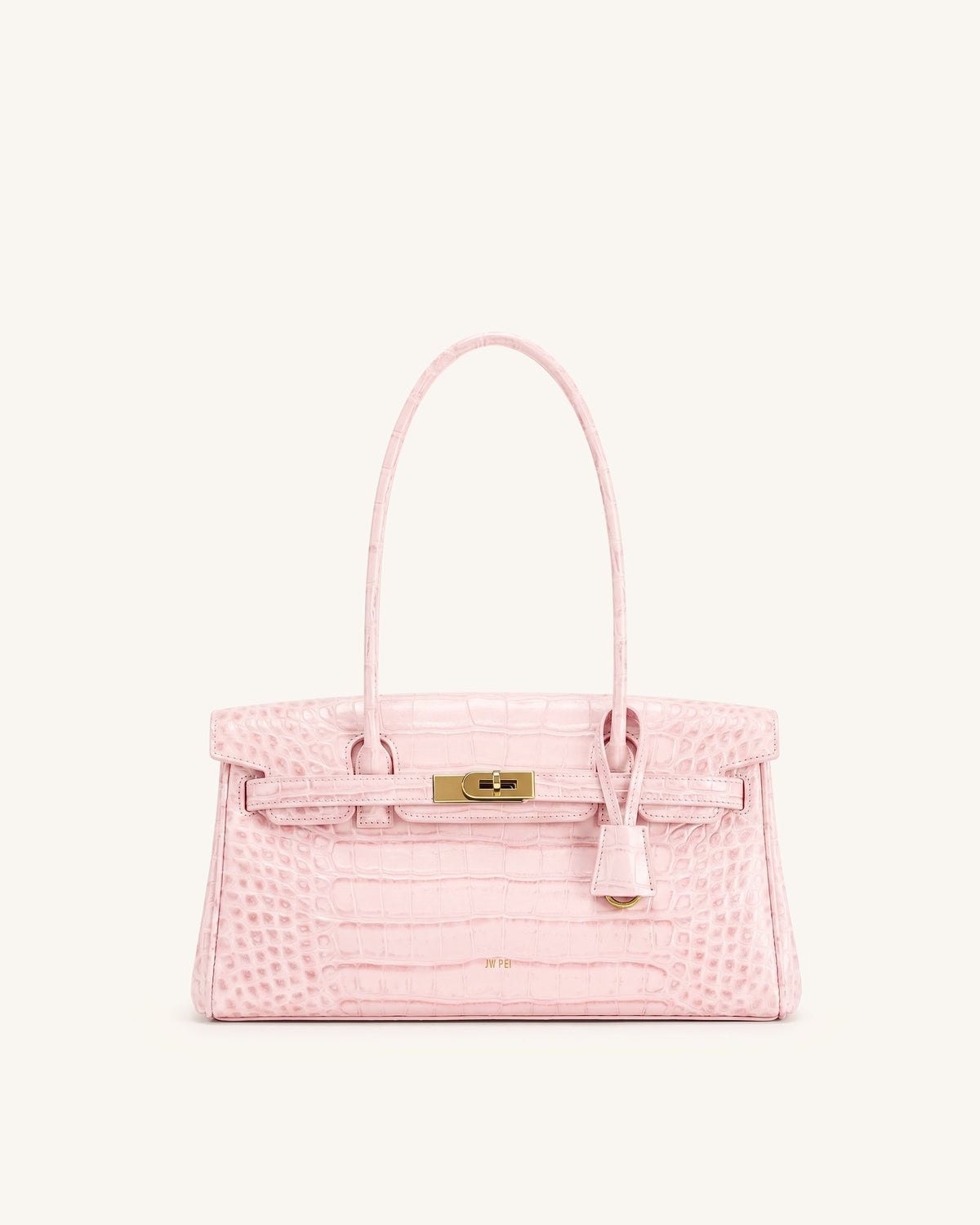 Yara Shoulder Bag - Sakura Pink Croc