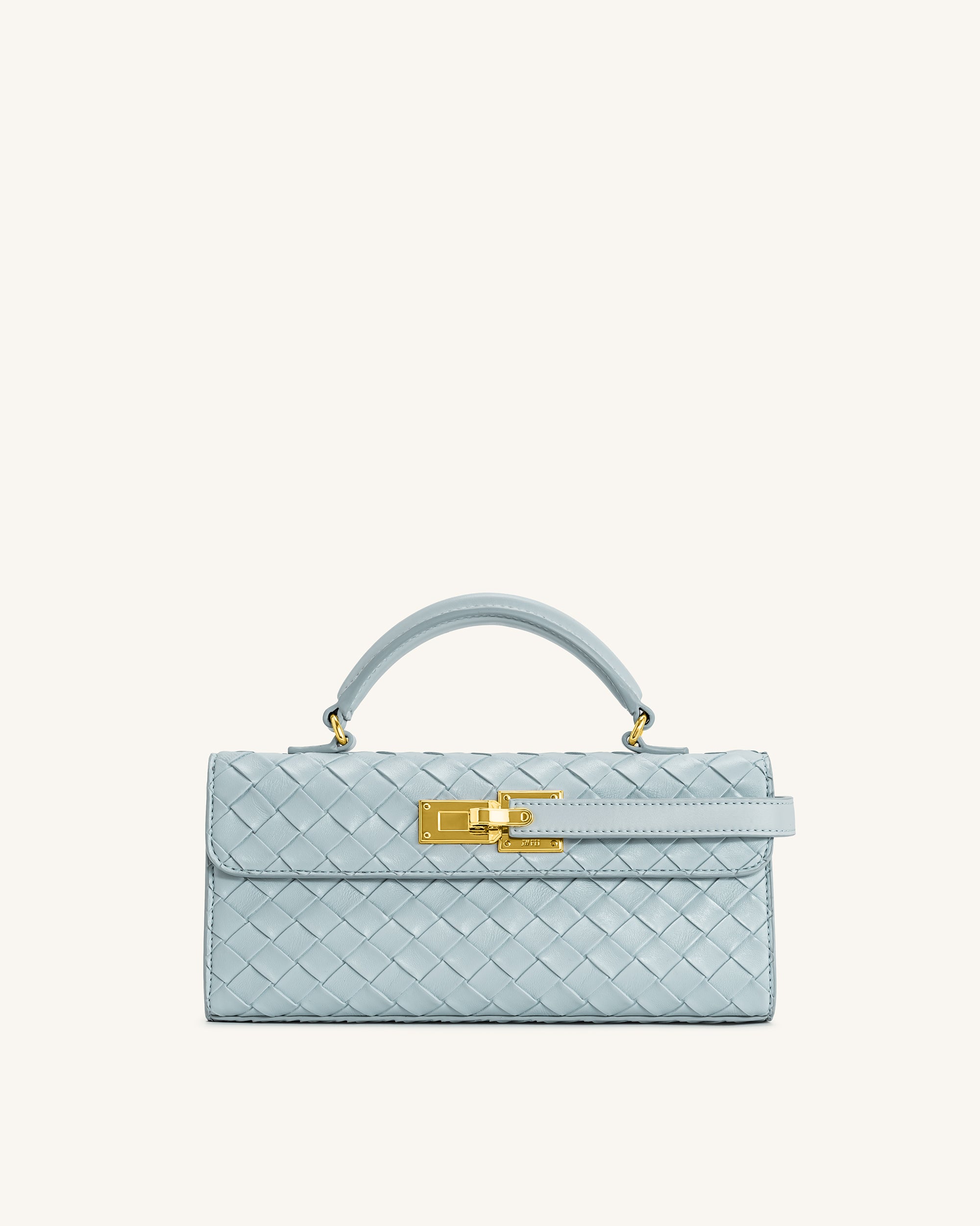 Keyla Weave Texture Top Handle Bag - Blue