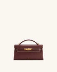 Noor Top Handle Bag - Reddish Brown